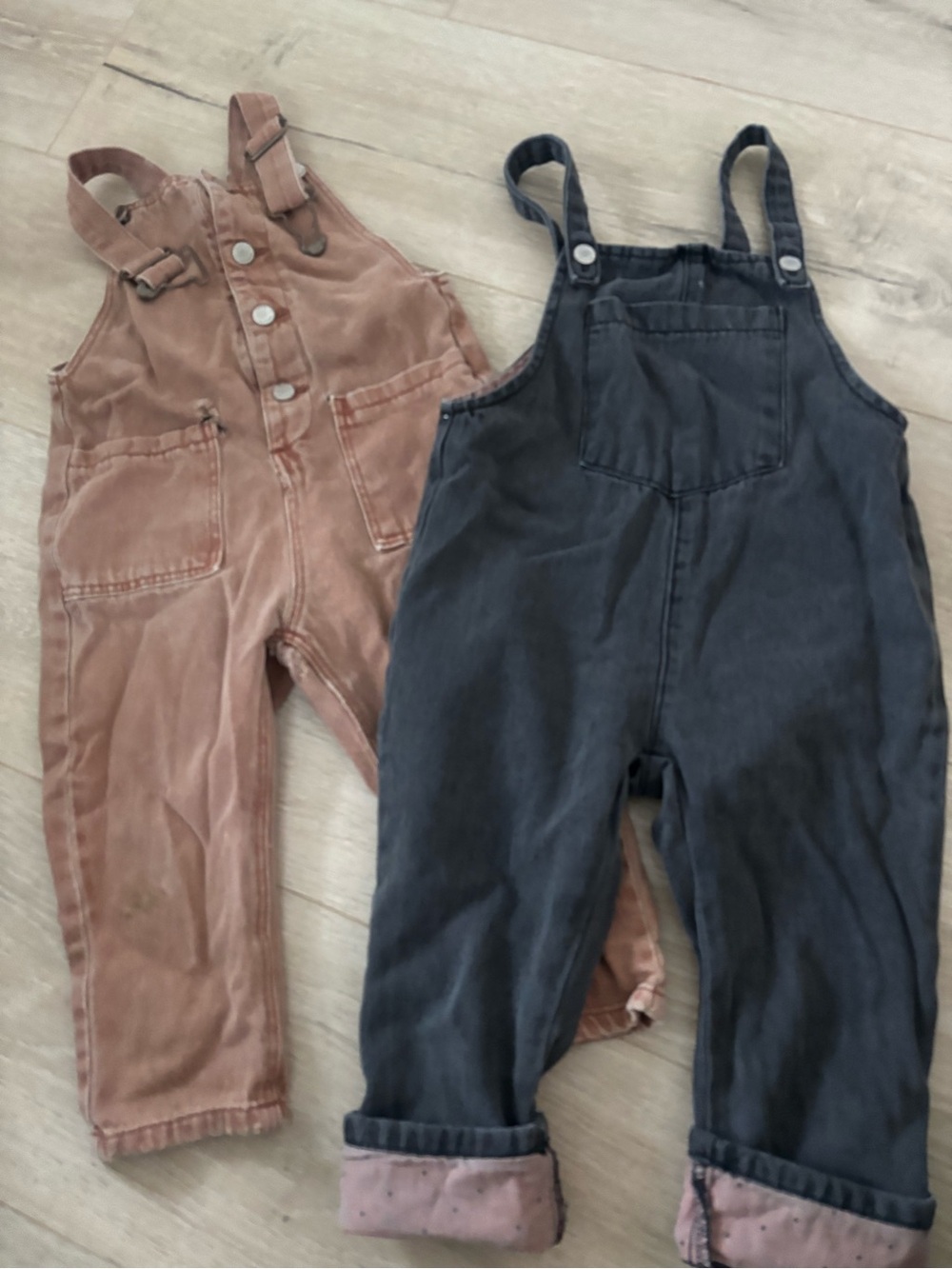 Bundle of Zara toddler overalls